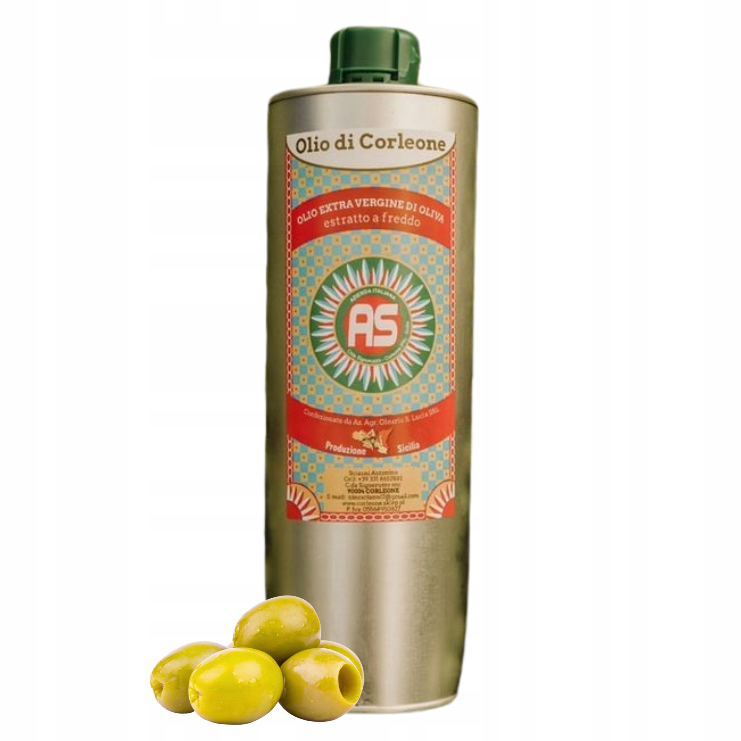 Oliwa z oliwek Extra Vergine z Corleone 1 litr 2025 Naturalna Sycylia Olej