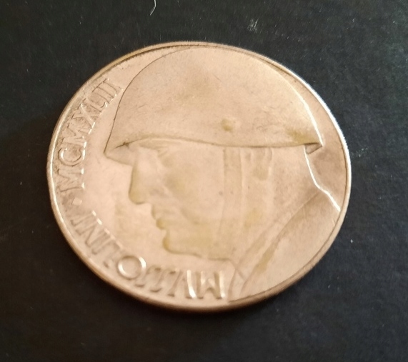 WŁOCHY - 20 LIRÓW 1943 - Benito Mussolini - ITALIA -R54