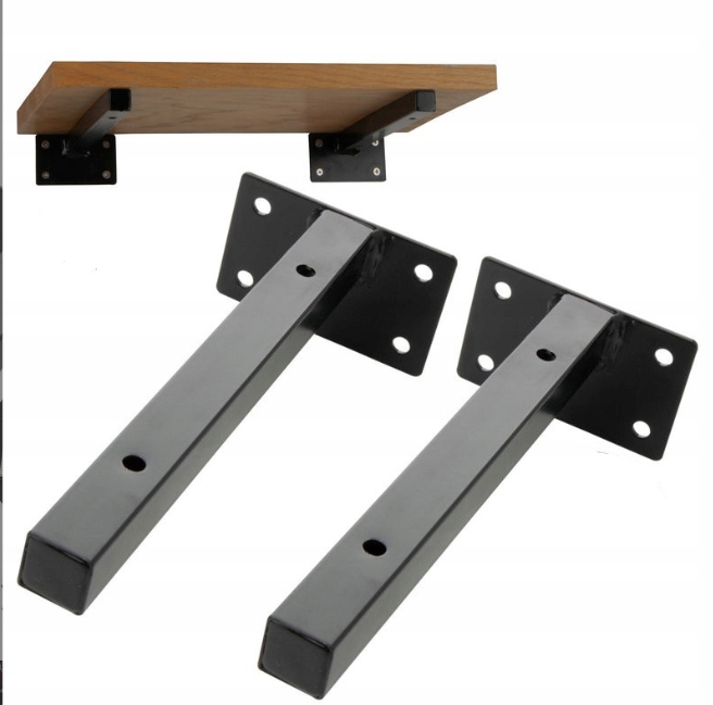 WSPORNIK PODPÓRKA PÓŁKI KĄTOWNIK 10cm CZARNY Głębokość 100 mm