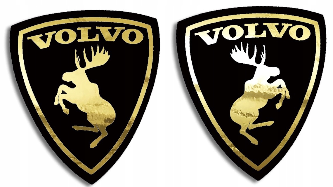 

Łoś Volvo lewa i prawa złoty chrom i czarny mat