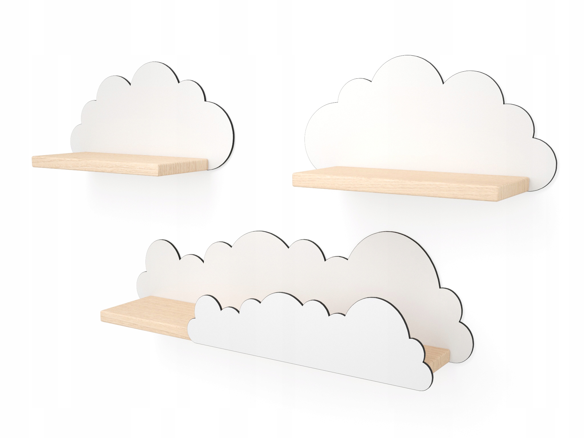 КОМПЛЕКТ 3X ПОЛКА ОБЛАКО ПОЛКИ ОБЛАКА