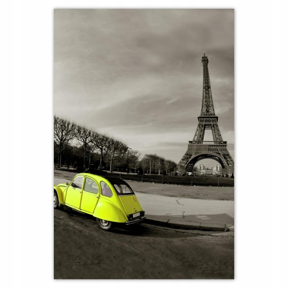 

Plakat 62x93 Żółte autko we Francji