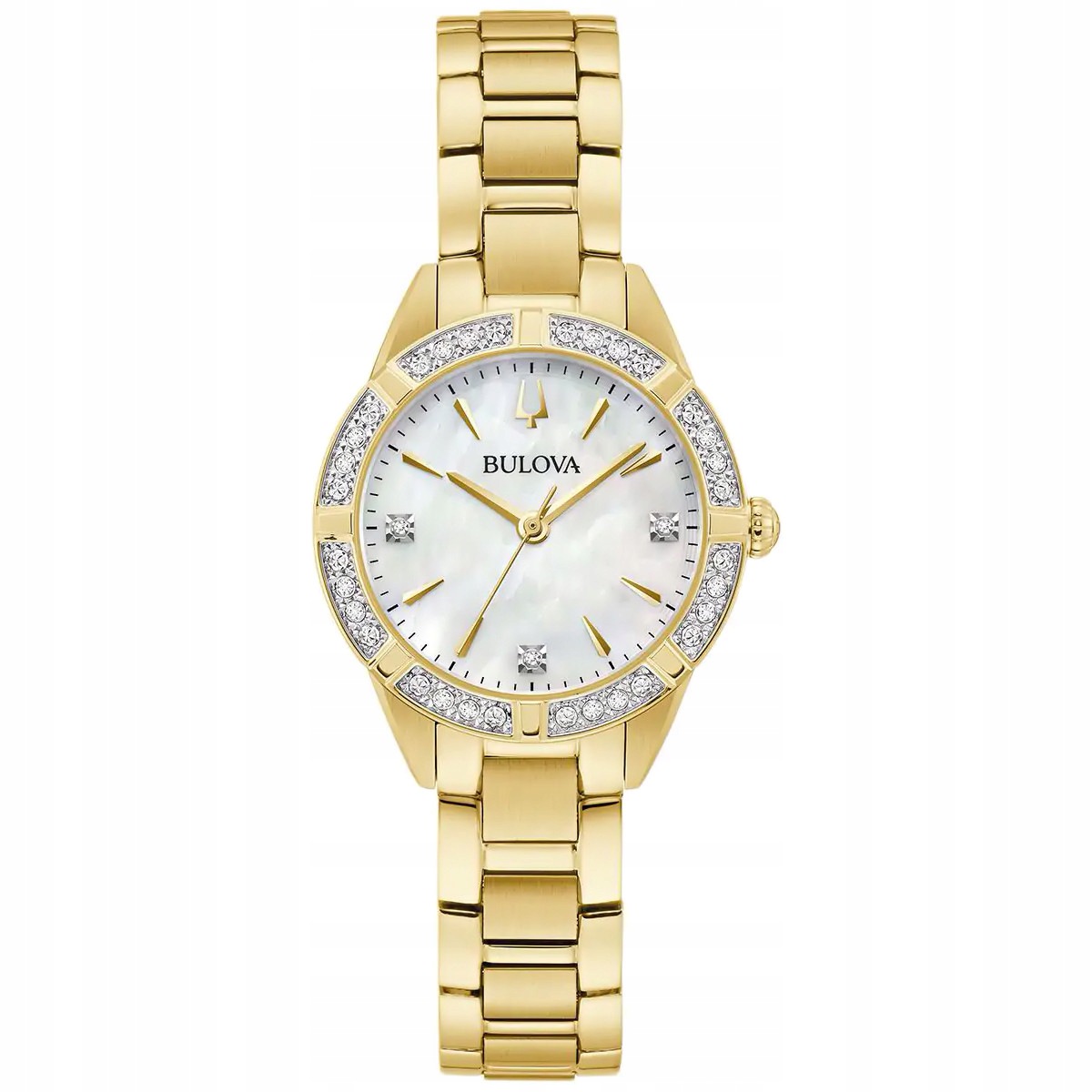 Dámské hodinky Bulova 98R297 Zirkony zlaté