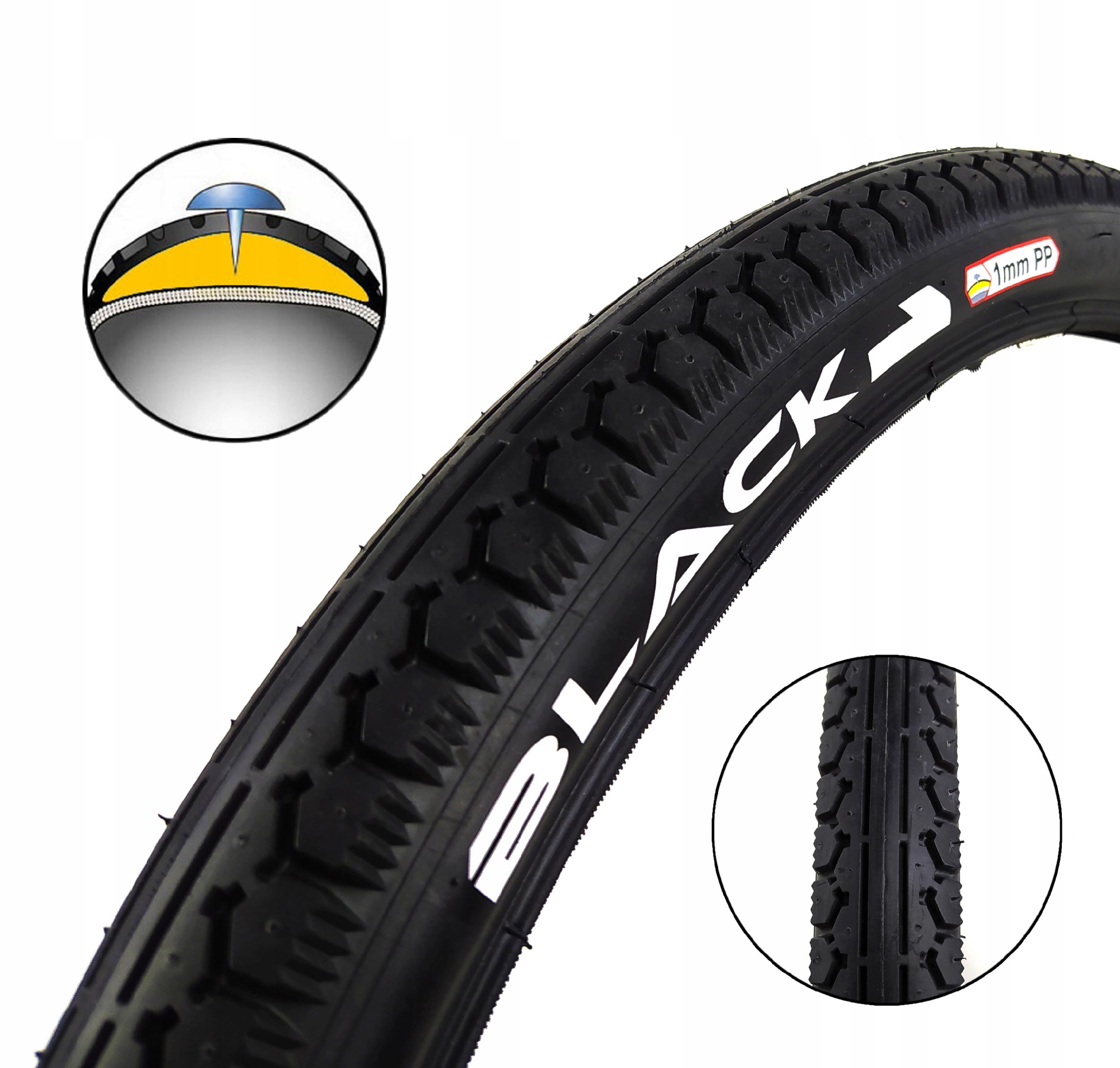 

Opona BLACK1 28x1,75 47-622 1mm Antyprzebicie O218