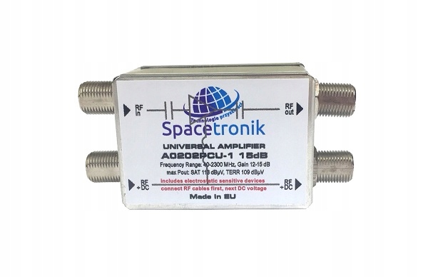 Wzmacniacz liniowy 2x Sat A0202PCU-1 15db
