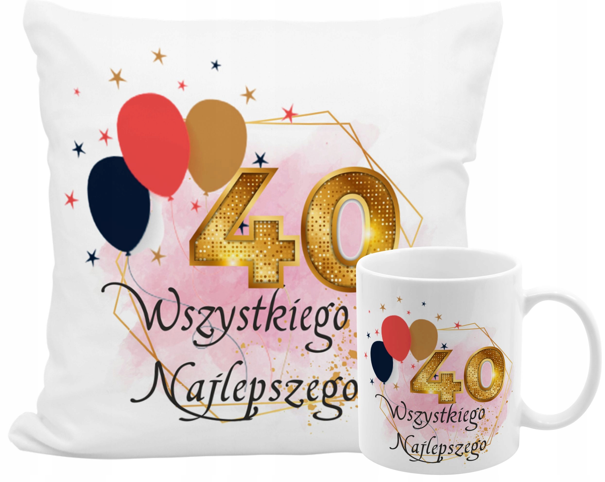 

Kubek poduszka 40 urodziny zestaw urodzinowy