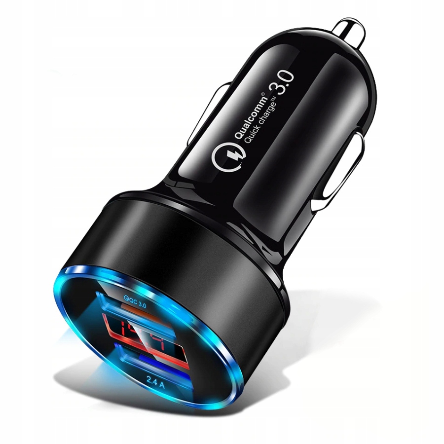 SZYBKA 3.1A SAMOCHODOWA ŁADOWARKA LED QC 3.0 Kod producenta 5903686020131
