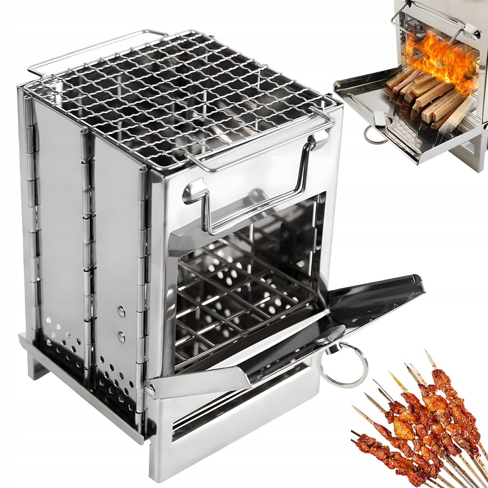 Piecyk Na Drewno Do Biwaku Stal Nierdzewna 304 Grill I Gotowanie Outdoor
