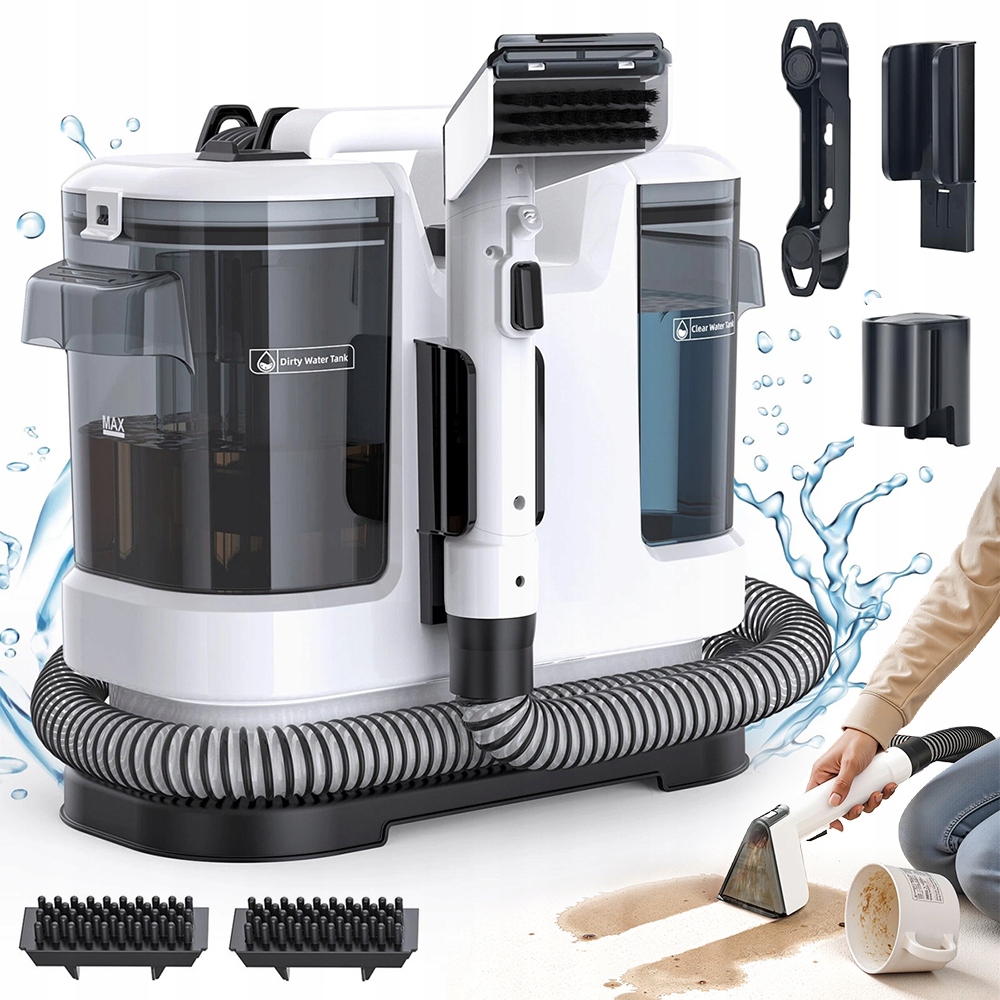 Vysavač 450 W 12 Kpa Na Praní Koberců A Pohovek Se 2 Tryskami