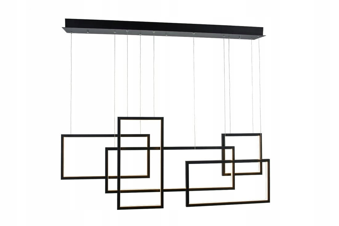 Czarna lampa wisząca do salonu Led 142W geometryczny kształt Azzardo