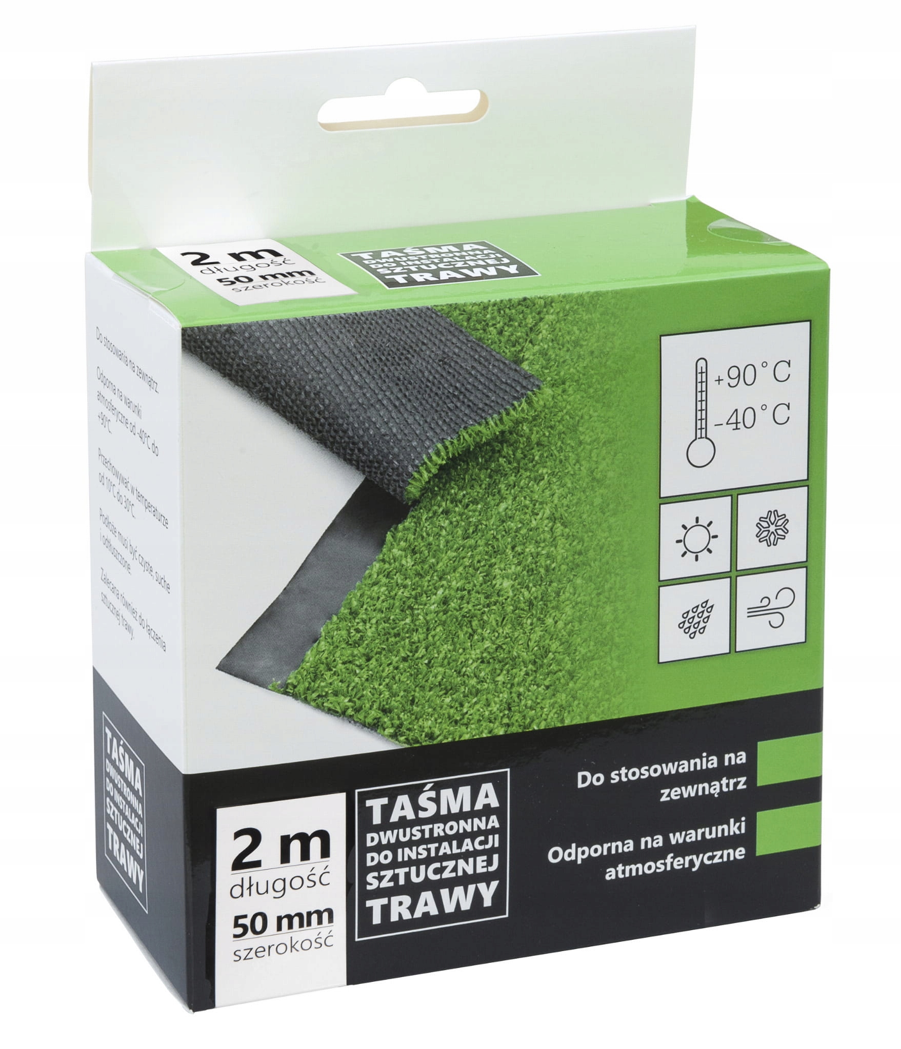

Taśma Do Sztucznej Trawy Dwustronna Mocna 2M 50 mm
