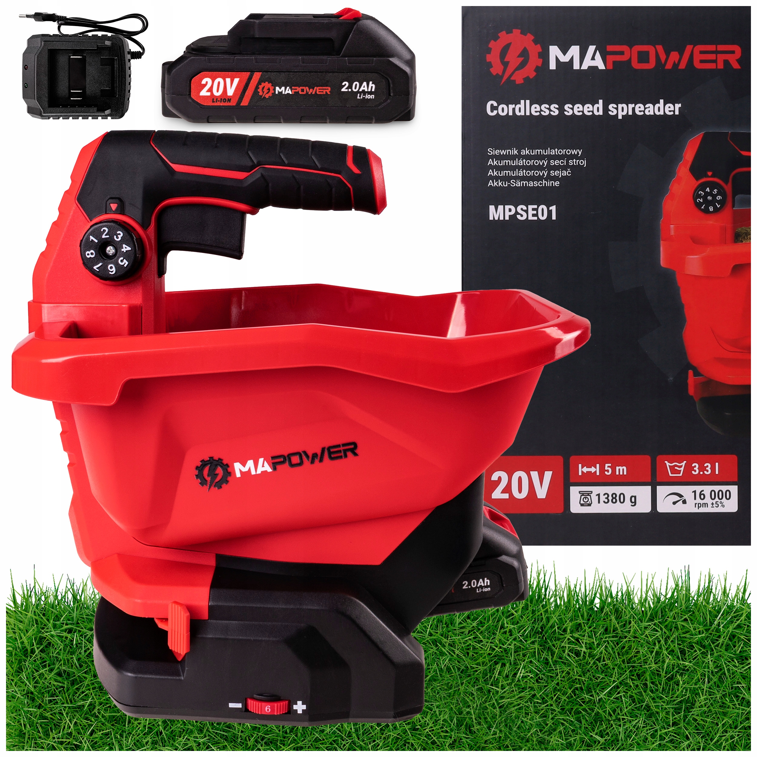 Secí Stroj Na Trávy Akumulátorový Pro Zeleniny Zahradní Rozmetadlo 2 Ah