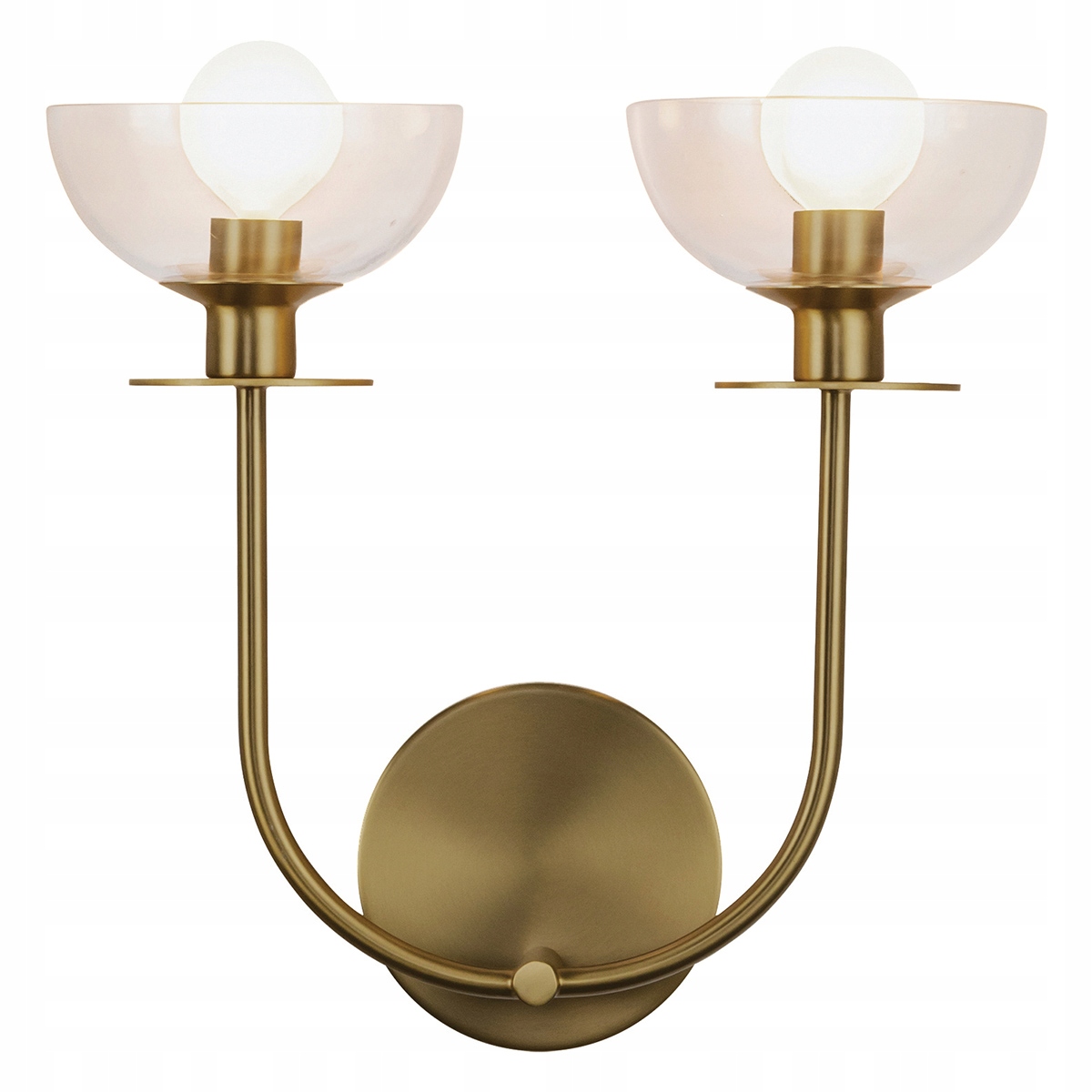 Industriálna nástenná lampa so zlatým skleneným tienidlom do obývačky Alora Mood