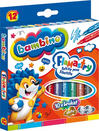 

Flamastry pisaki brokatowe Bambino