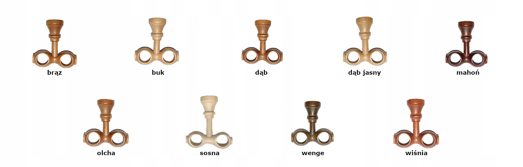 WSPORNIK KARNISZA DREWNIANY 28mm mahoń sufitowy Kolor inny kolor