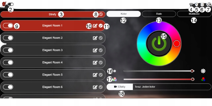 15m ZESTAW CYFROWY RGBW LED+ROUTER 60D TM1814 24V Barwa światła wielokolorowy