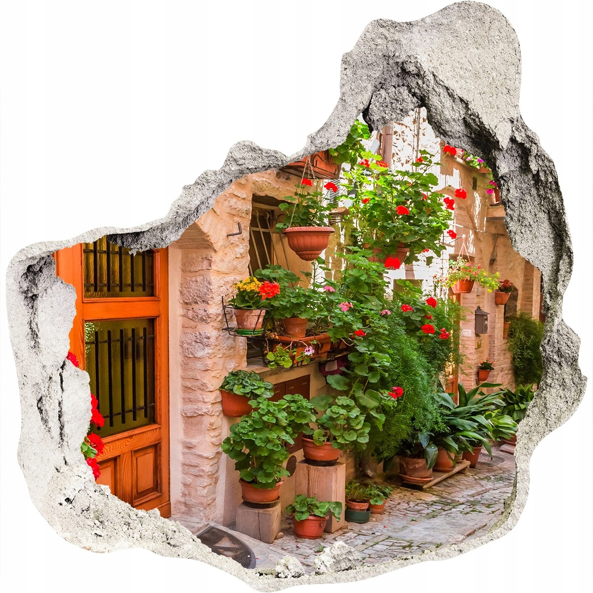 

Fototapeta dziura na ścianę 3d Urokliwa uliczka