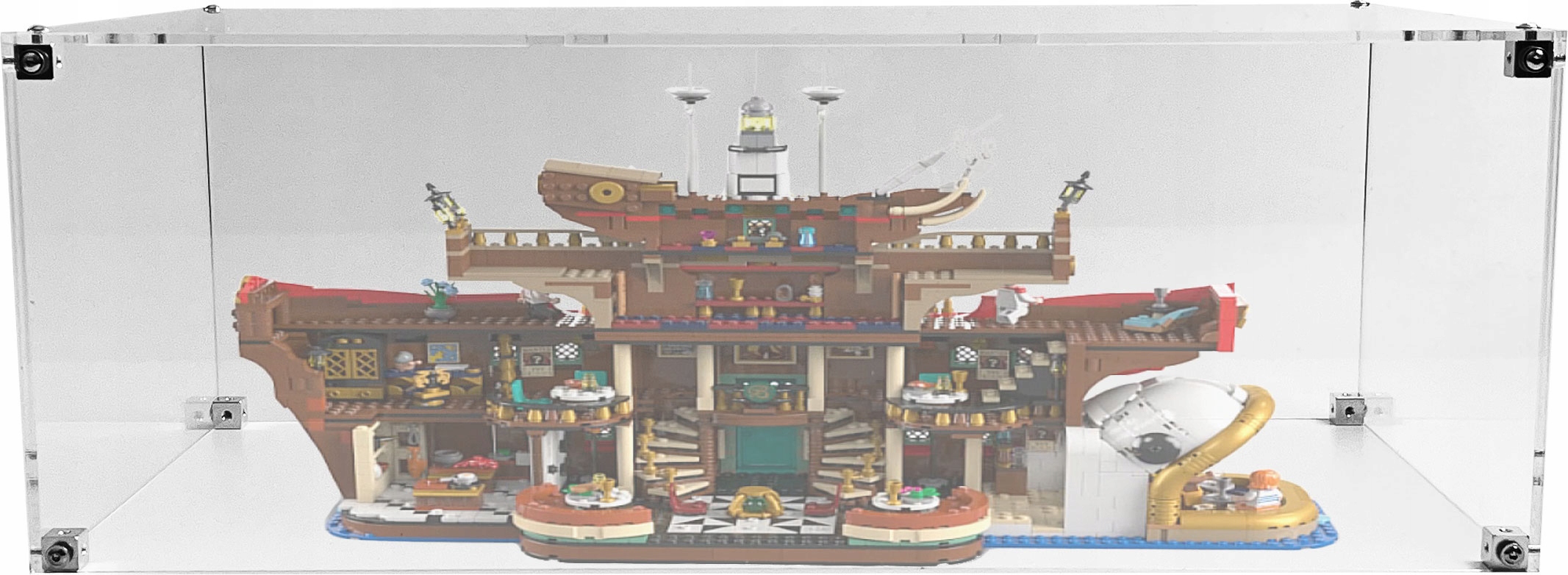 Vitrína Drewlandia pro stavebnici Lego 75640 Plovoucí restaurace Baratie