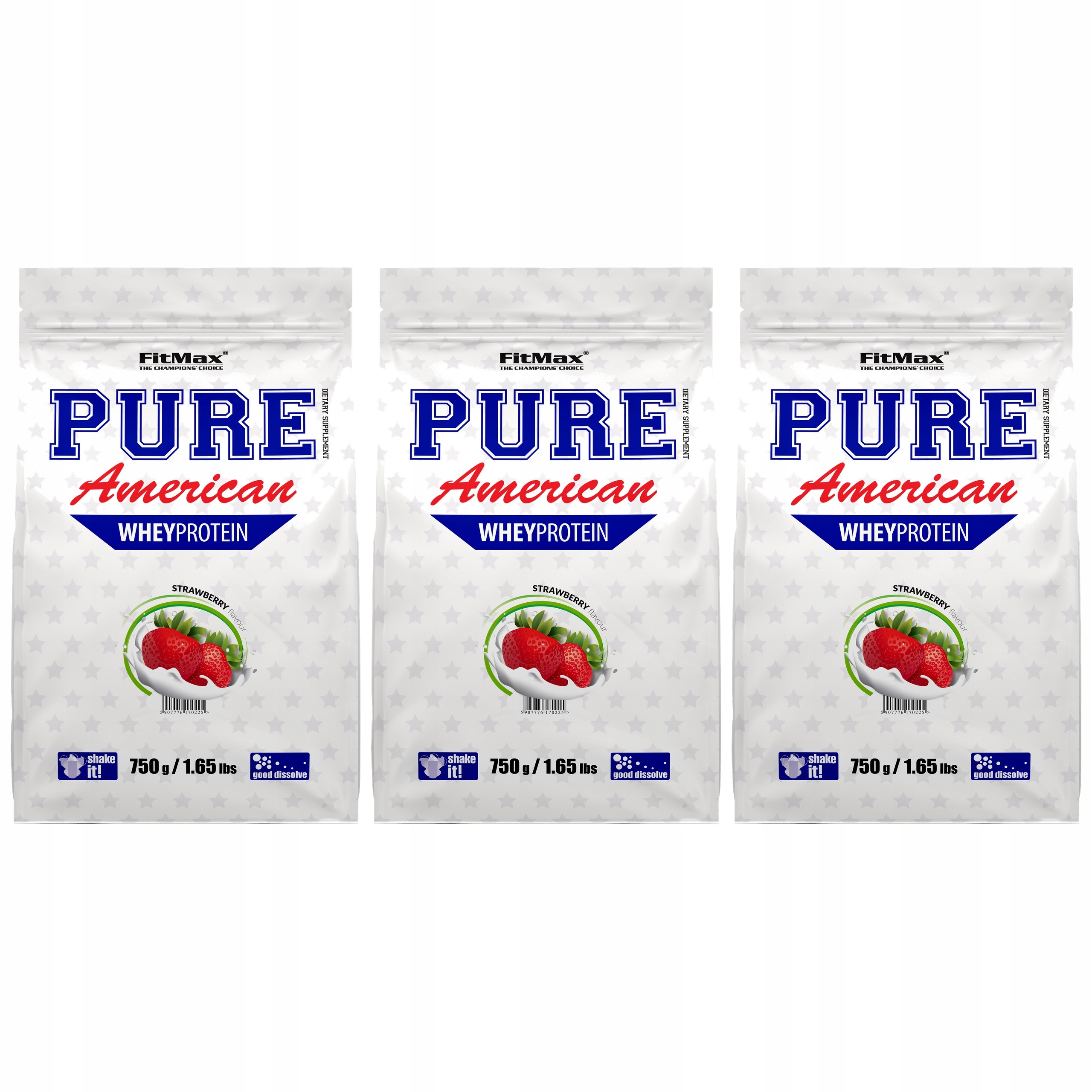 3x Fitmax Pure American 750g Protein Wpc Whey Silueta
