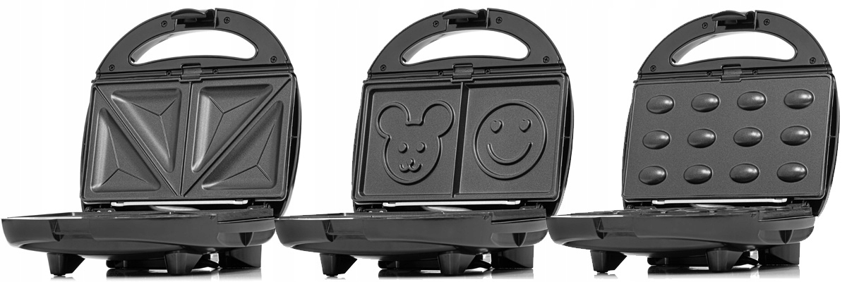 GOFROWNICA OPIEKACZ DO KANAPEK TOSTÓW GRILL ELEKTRYCZNY 5W1 WIELOFUNKCYJNY Model Masterplate