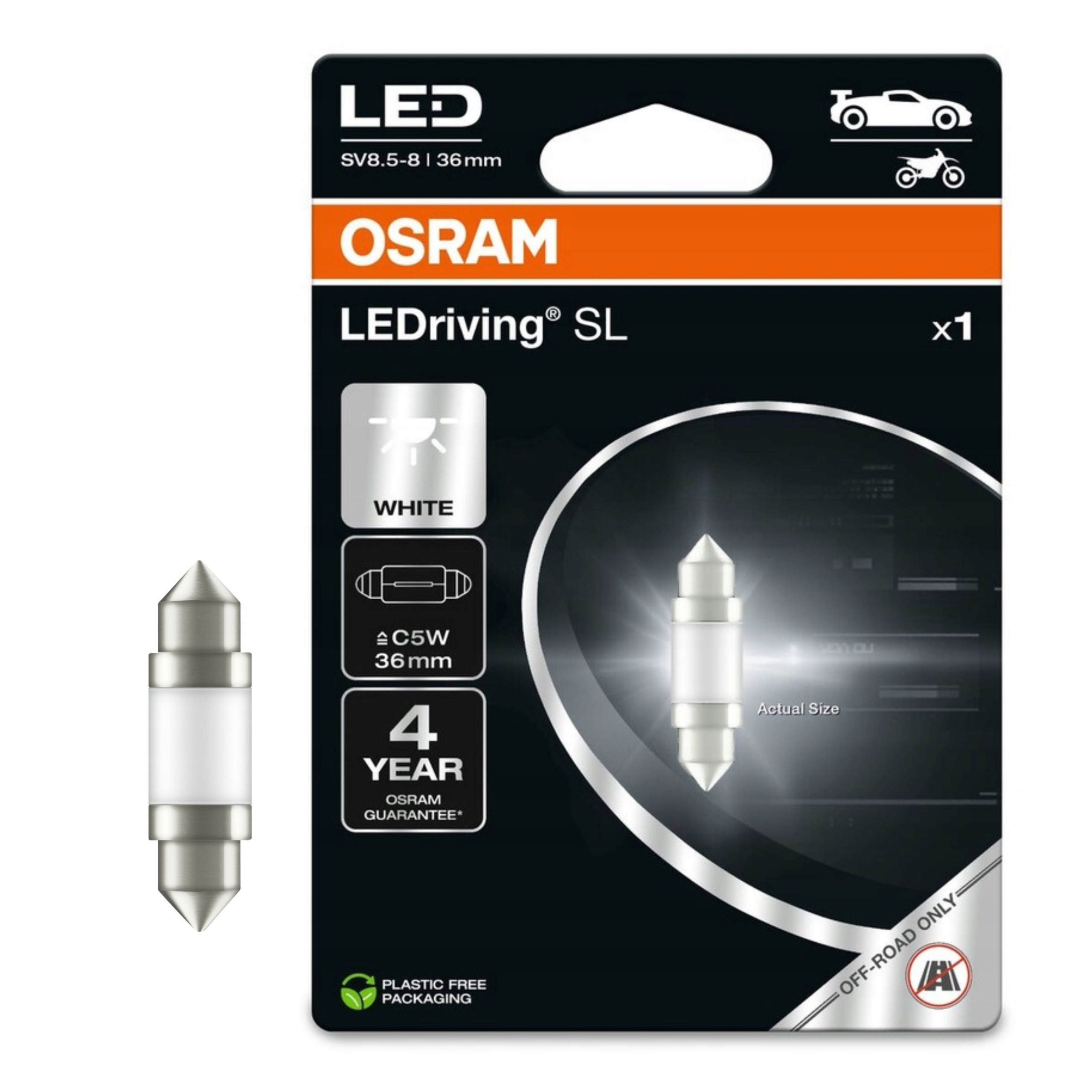Osram Żarówka Samchodowa LEDowa Led Premium C5W 36mm 6000K Epack