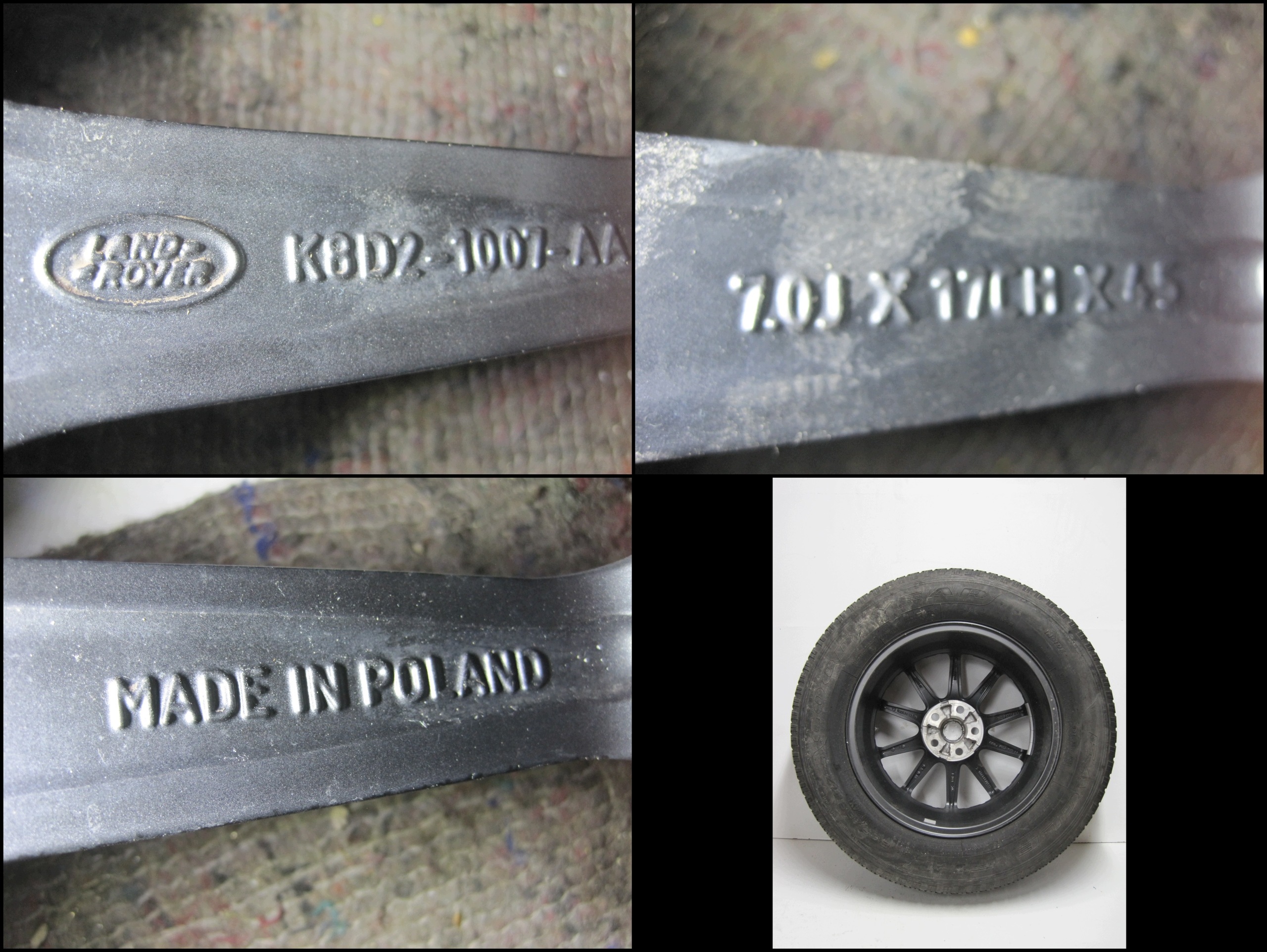 kotači felge gume Range Rover Evoque R17 M+S 6,5MM