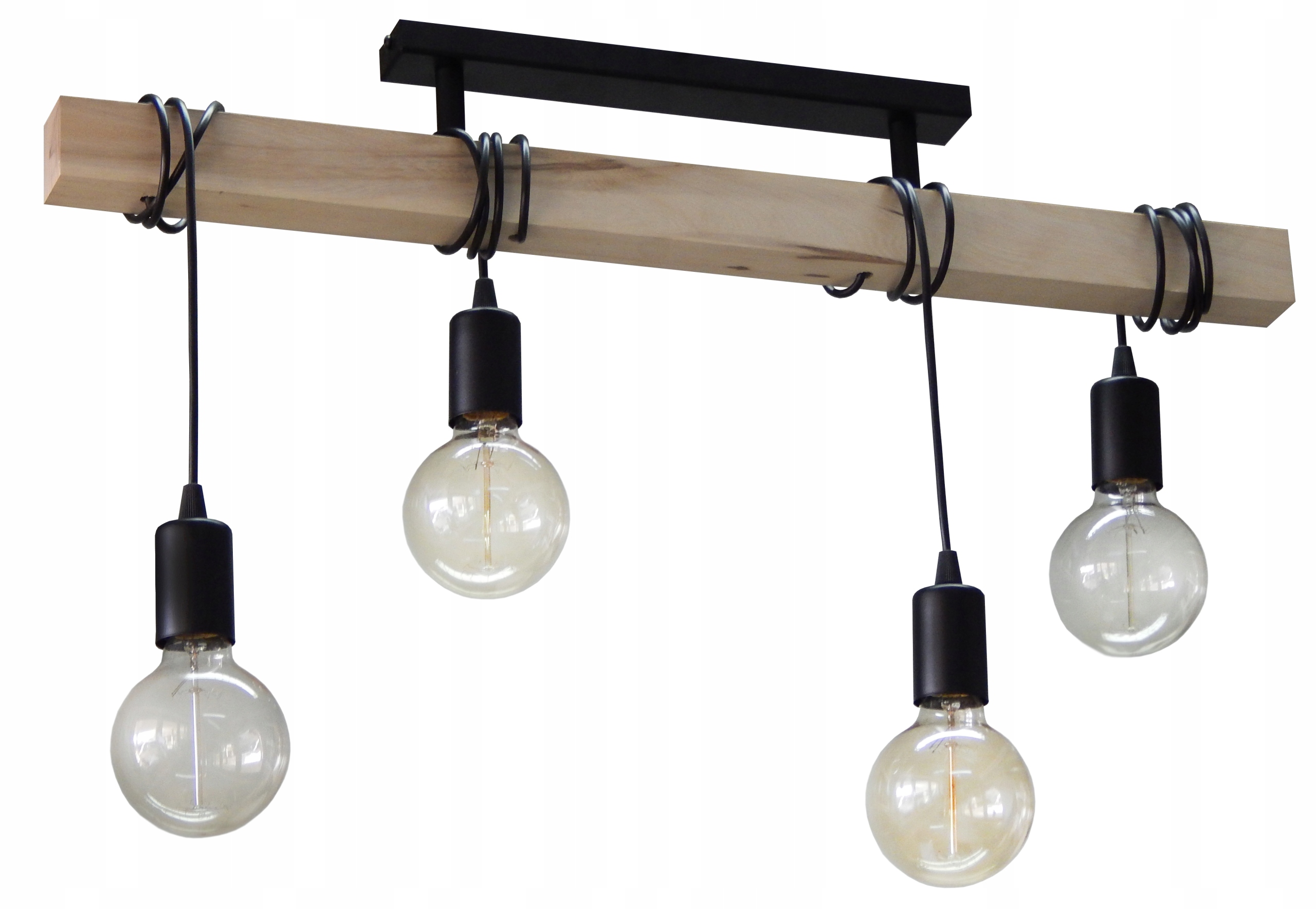 LAMPA PLAFON/SUFITOWY 015-4PL DREWNO LED LOFT POKÓJ SALON SYPIALNIA BIURO