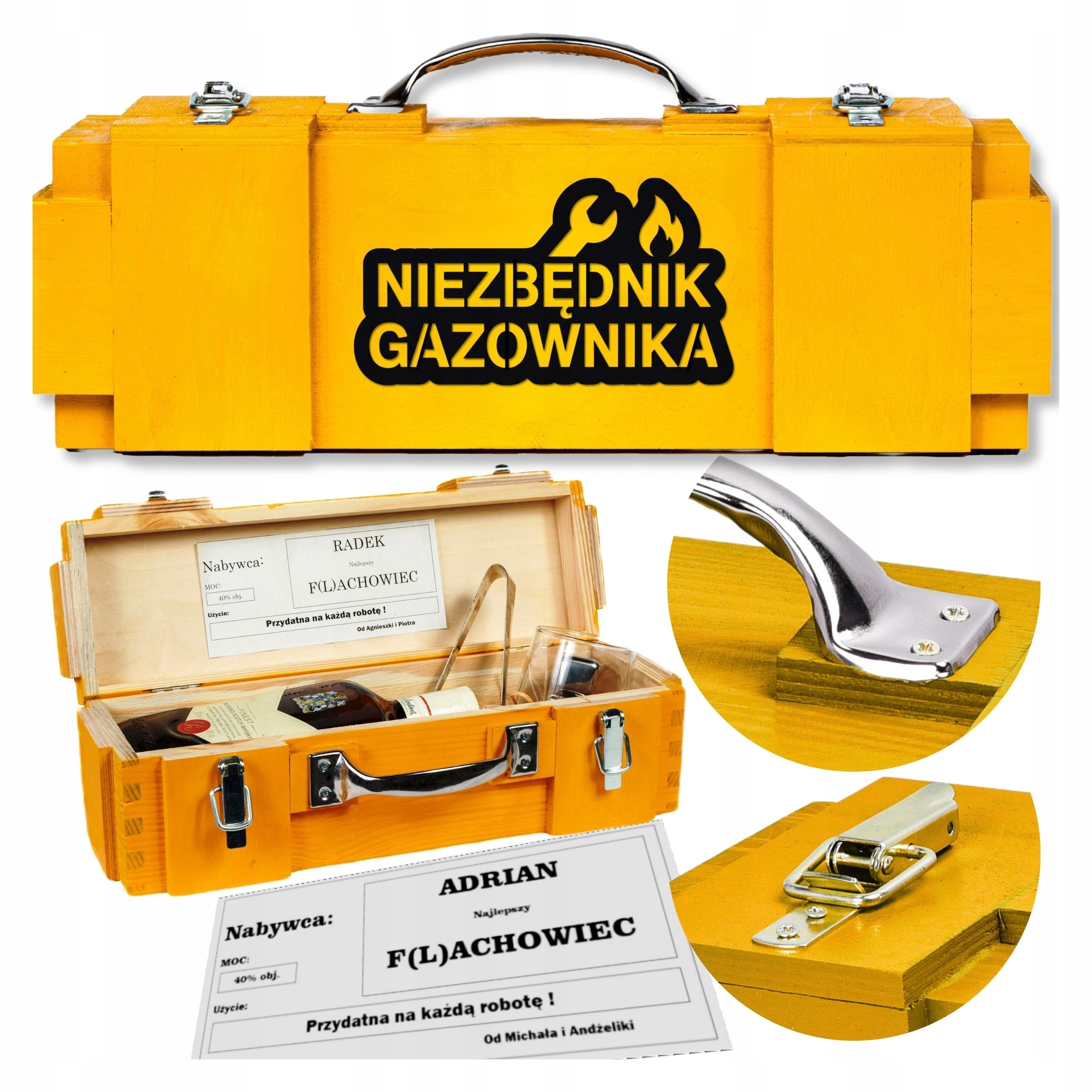 Nezbytnost plynovače Dárek Dřevěná krabička na narozeniny 30 40 50 60 let