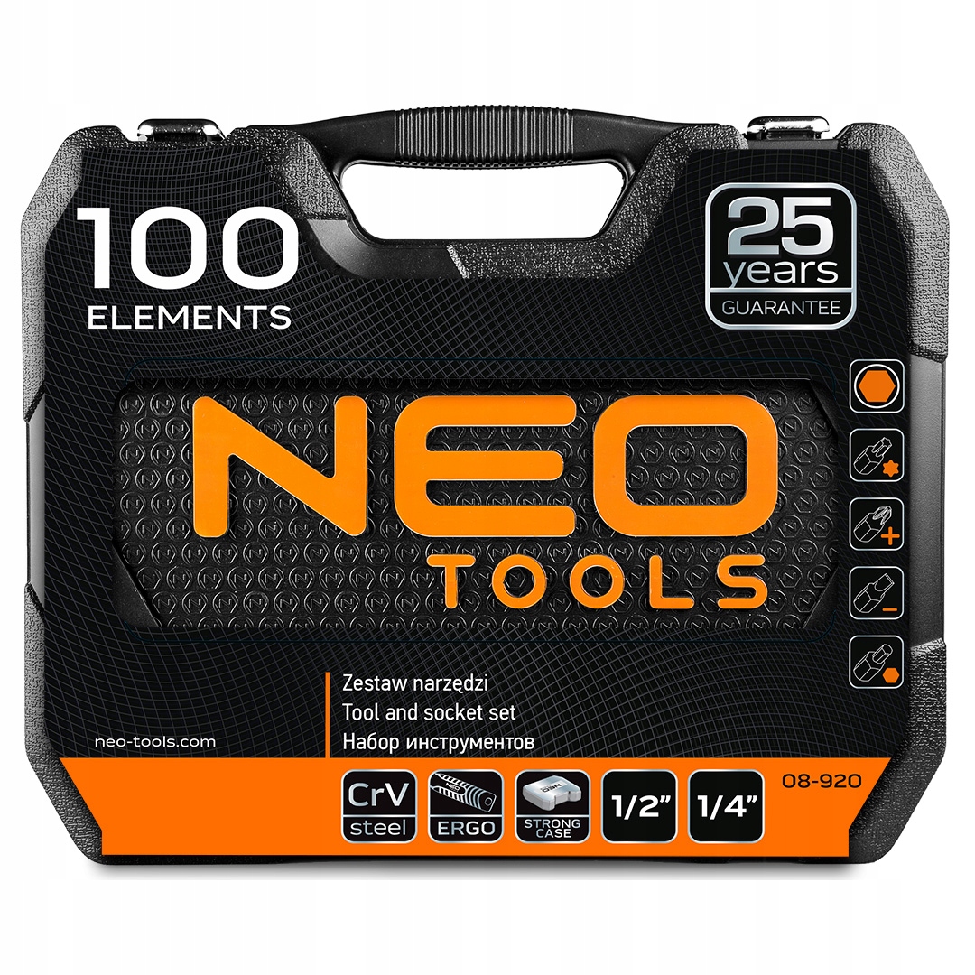 Uniwersalny zestaw narzedzi 100 el NEO 08 920 Producent code 08 920