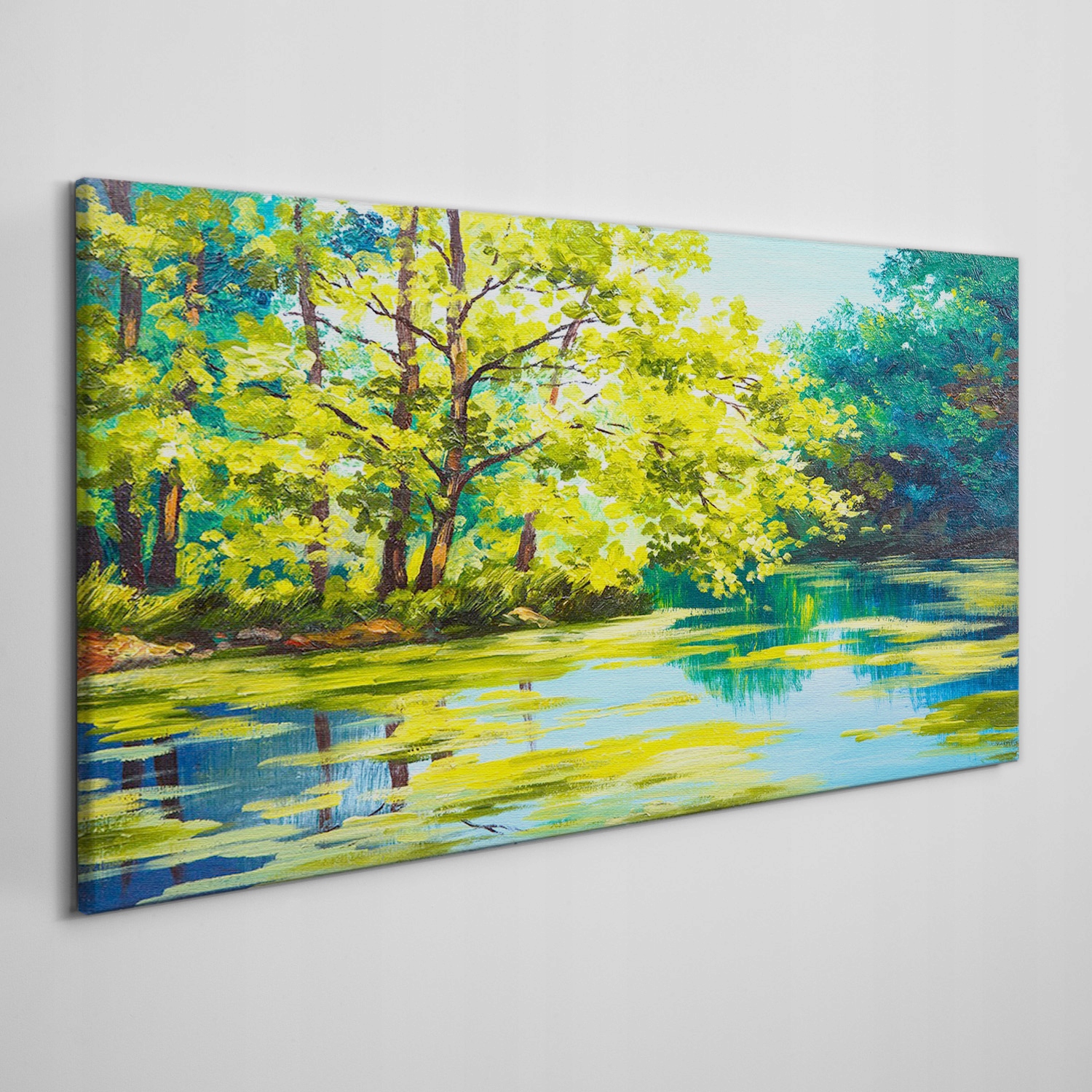 

Obraz na płótnie Jezioro rzeka drzewa trawa 120x60