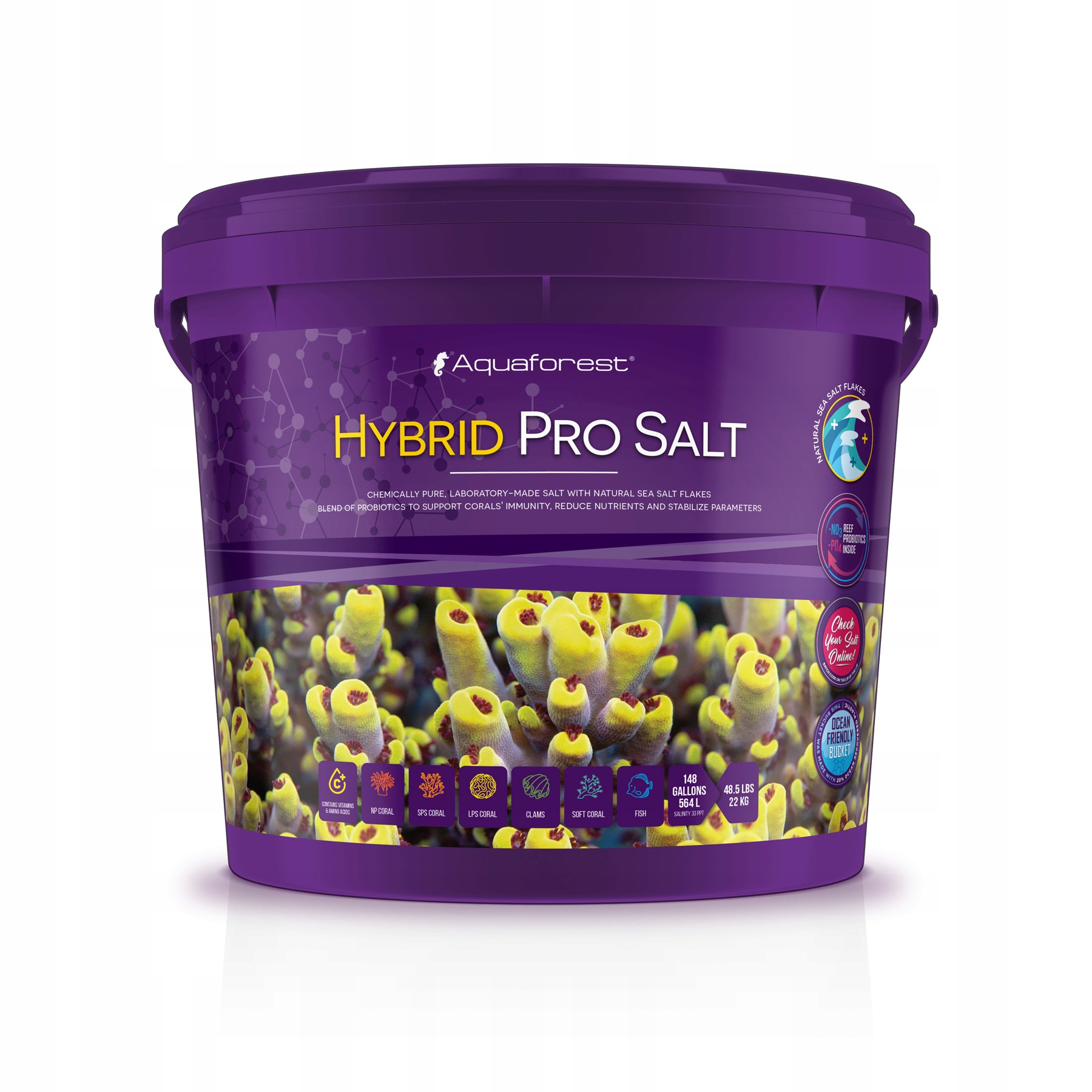 Levně Hybridní Mořská Sůl Do Akvária Pro Korály Hybrid Pro Salt 22 Kg