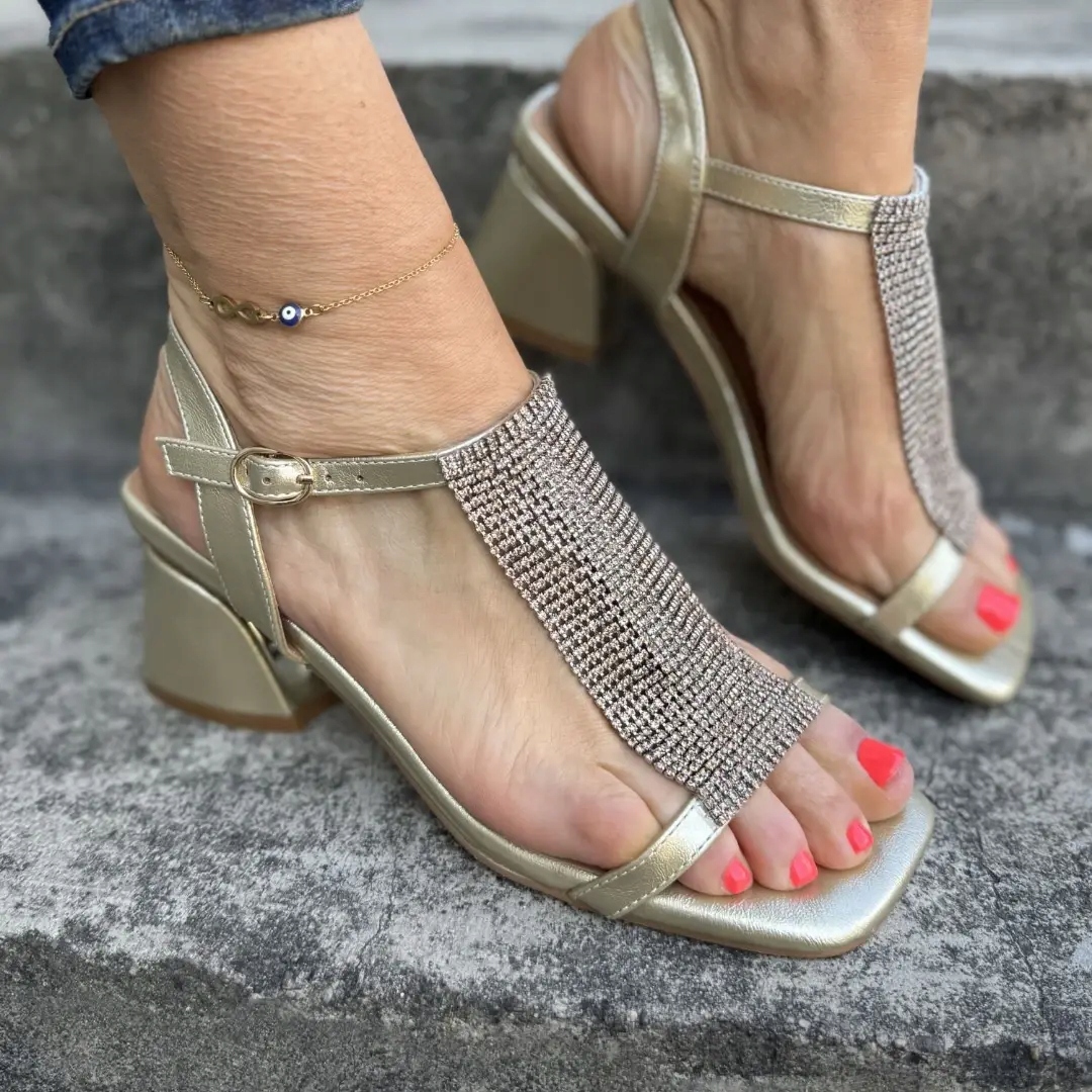 Dámské sandály Artiker 56C1389 zlaté 40, zlaté