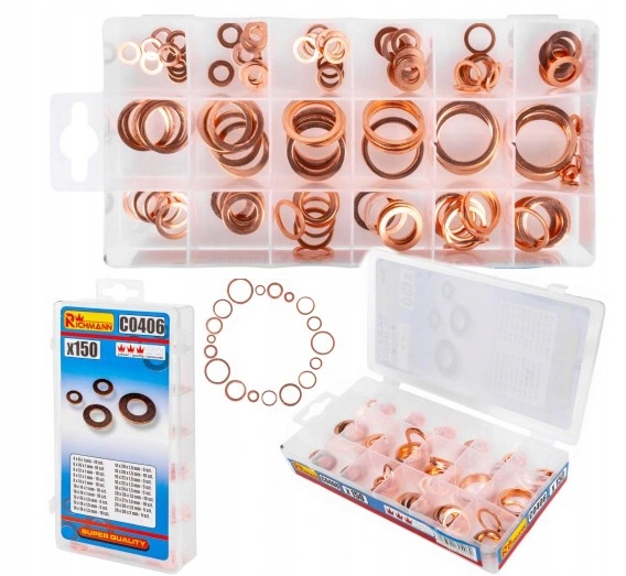 

Podkładki Miedziane Zestaw Podkładek 150 szt C0406