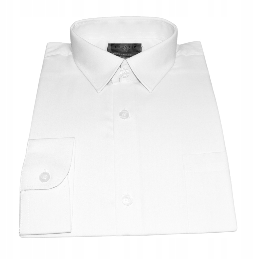 ELEGANCKA BIAŁA KOSZULA CHŁOPIĘCA Wizytowa Gładka Z Długim rękawem 158 Marka Inna marka