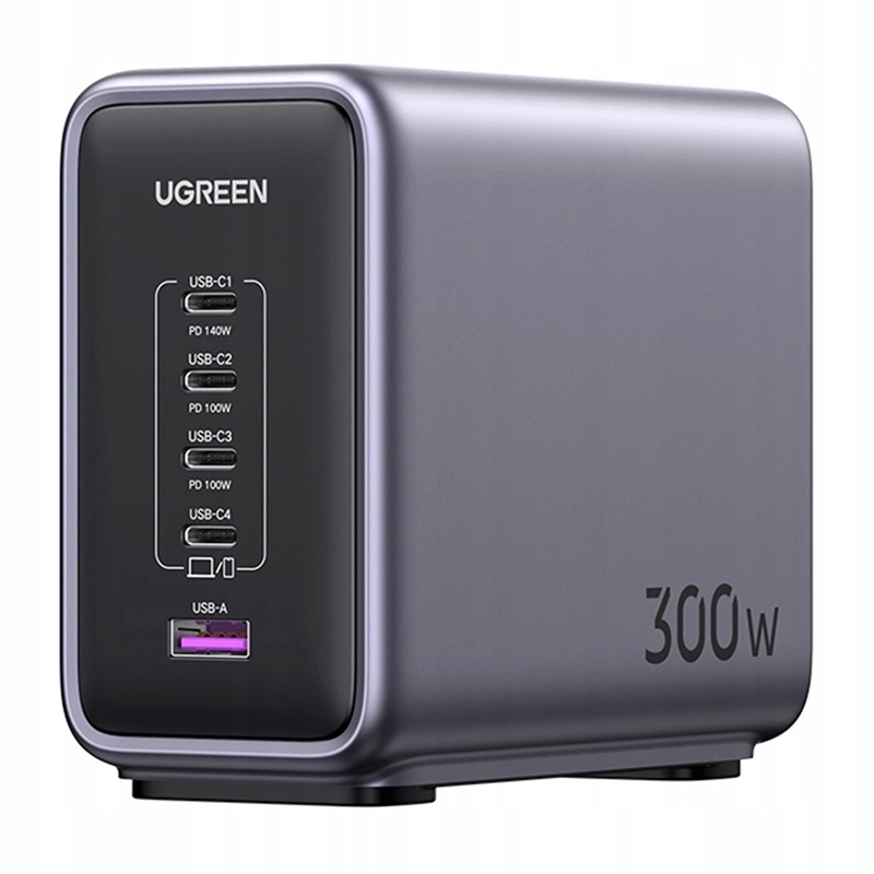 Nabíjačka Ugreen CD333 Nexode 300W GaN 4x Usb-c Usb (čierna)