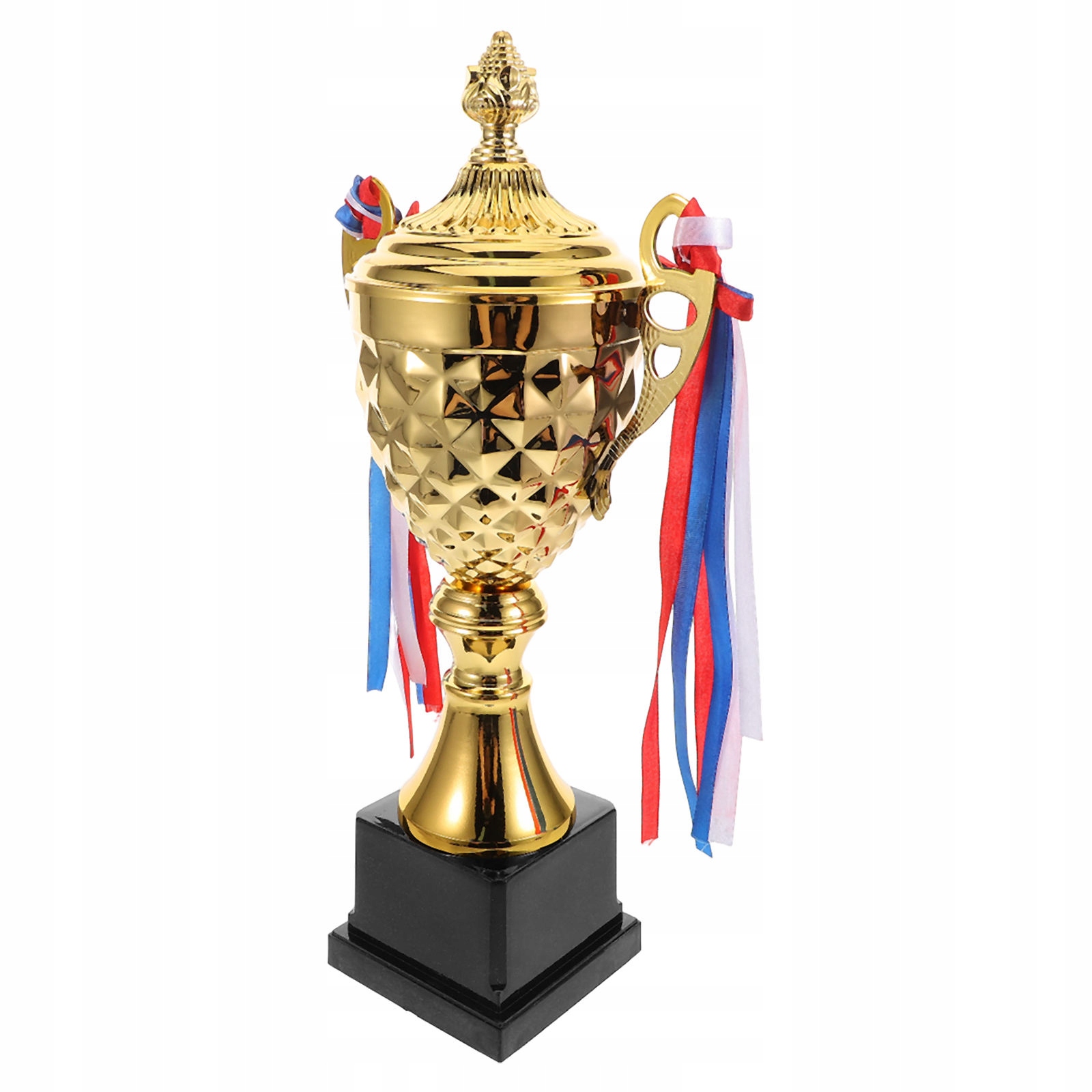 Metalowy Puchar Na Zawody Sportowe Z Elementami Ozdobnymi