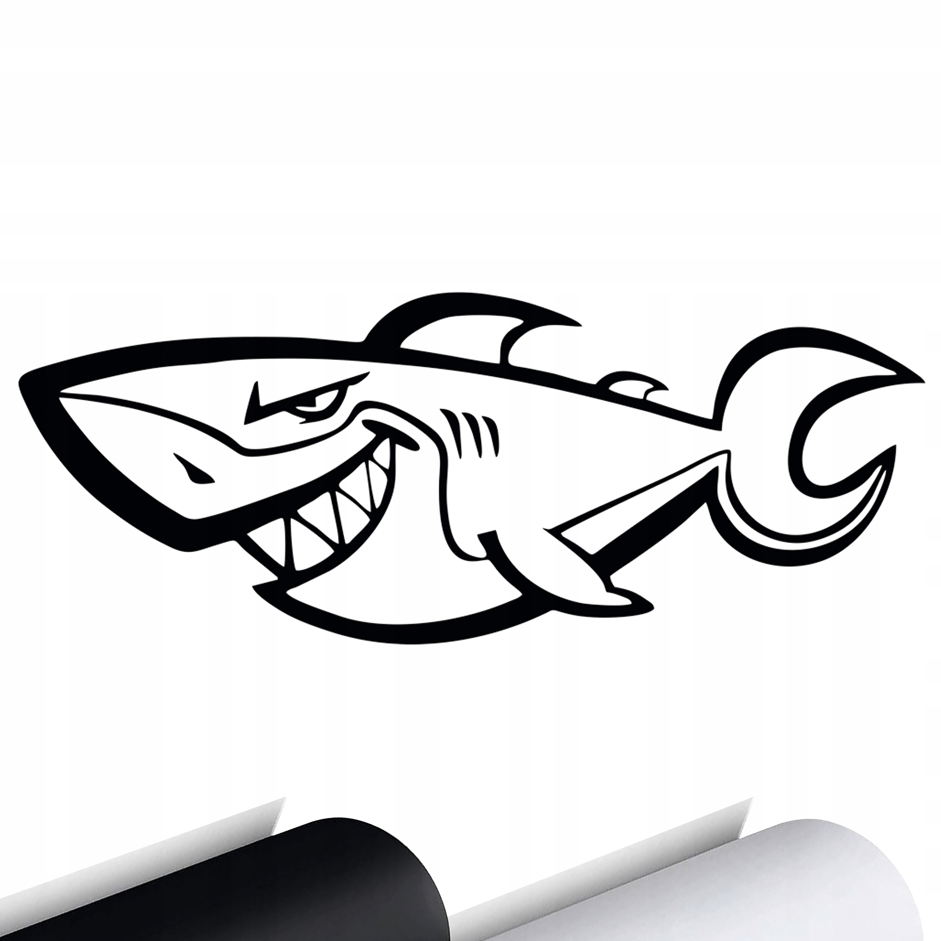 NAKLEJKA na samochód Uśmiechnięty REKIN Shark 16x6