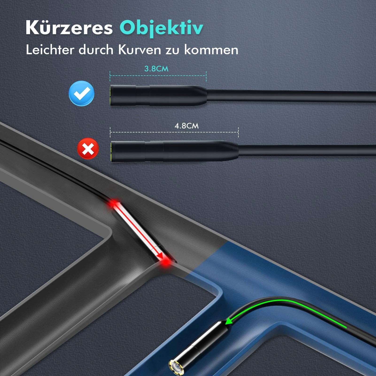 LOVCOYO Kamera Inspekcyjna Endoskop Typ-C 8 LED Android iOS 5m — miniatura 7