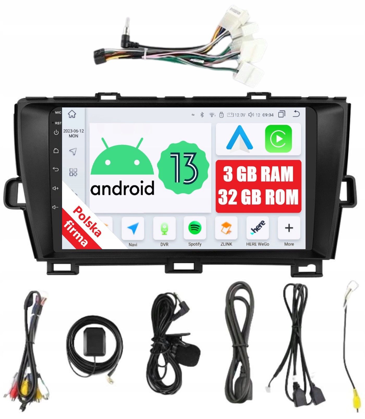 Rádio 2DIN Navigácia Android Toyota Prius 3 III 3/32 Gb Dsp Carplay