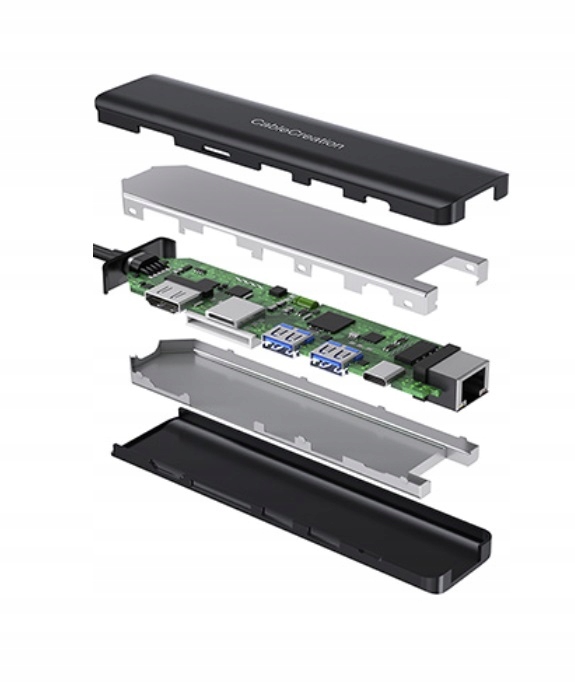 HUB Thunderbolt 4 USBC C HDMI 8K / 4K 60Hz / LAN / USB 3.0 MacBook M3 M2 M1 Marka Inna