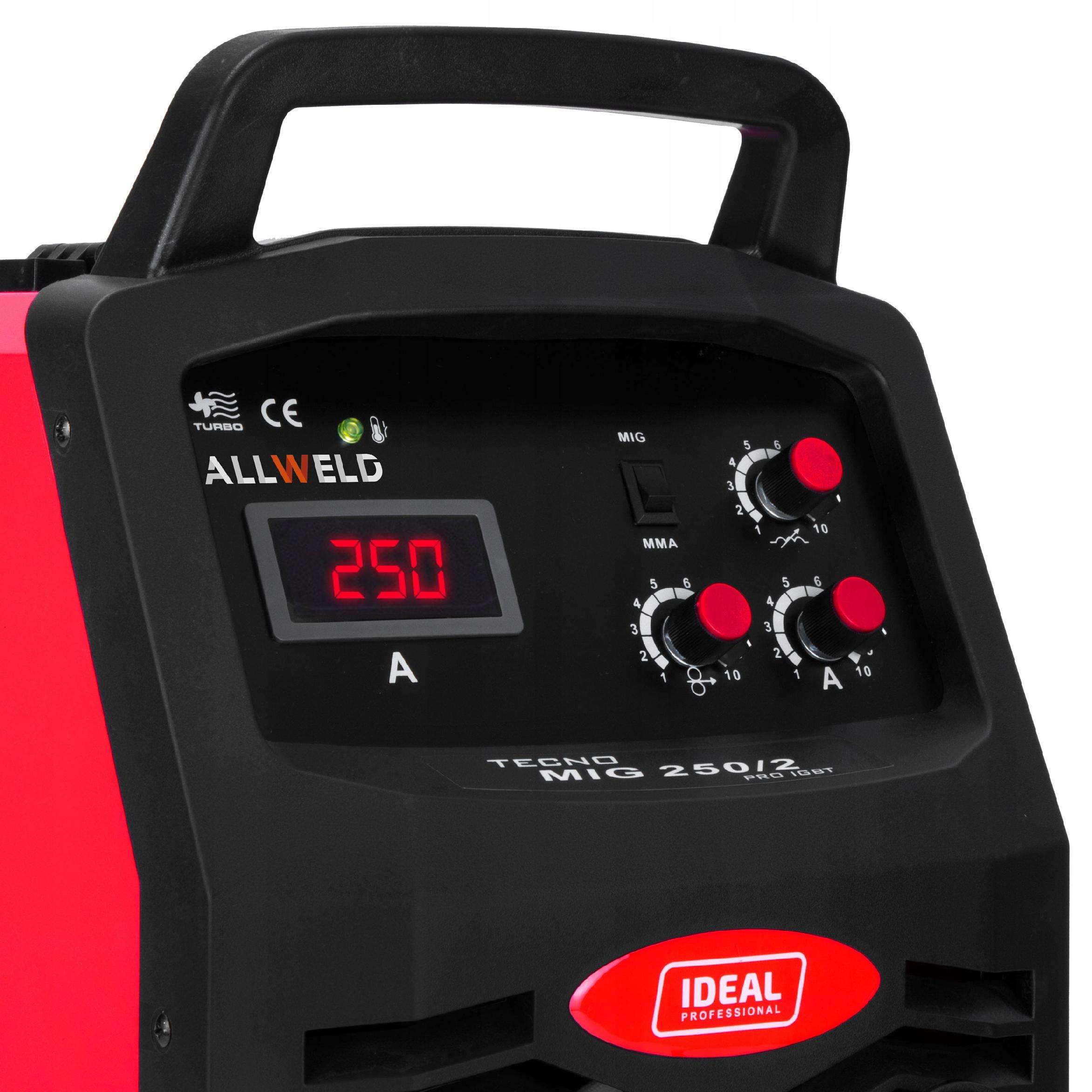 SPAWARKA MIGOMAT IDEAL TECNO MIG 250/2 PRO IGBT MMA 230V 400V 250A IGBT ALU Stan opakowania oryginalne