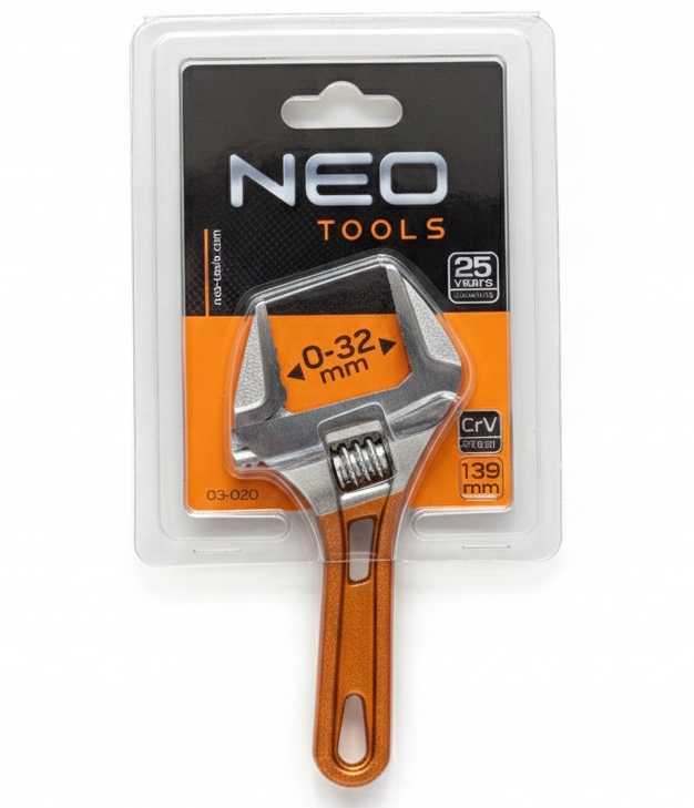 Klucz nastawny krótki 139mm zakres 0-32mm 03-020 Neo