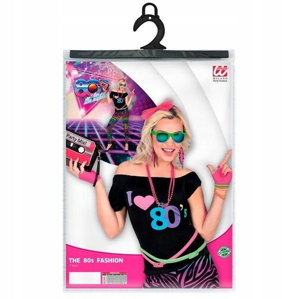 KOSZULKA KOCHAM LATA 80 DISCO CZARNA I LOVE L/XL Postać/temat lata 70, 80, 90-te