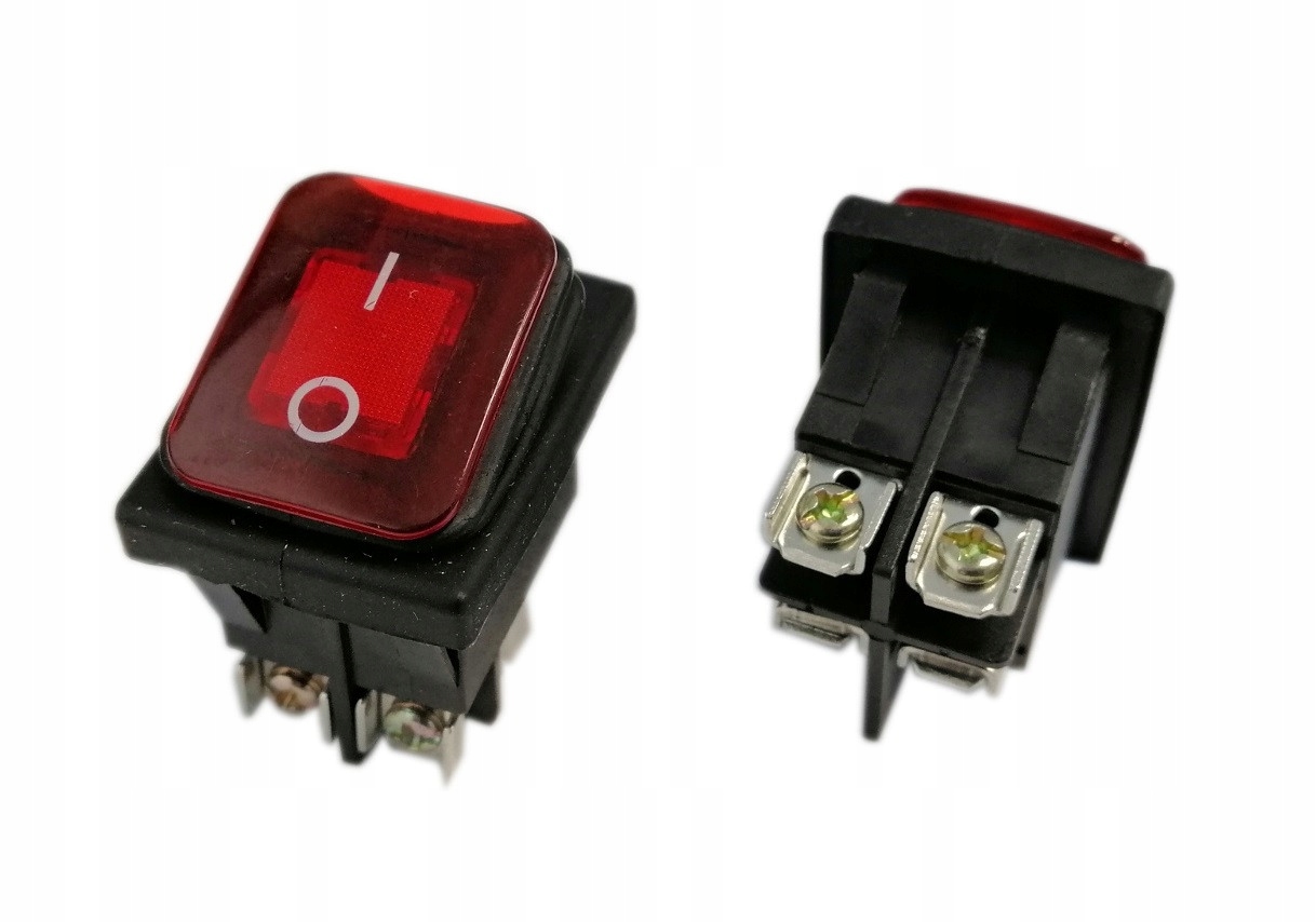 Przełącznik 16A 250V Podwójny On-off IP65 Czerwony