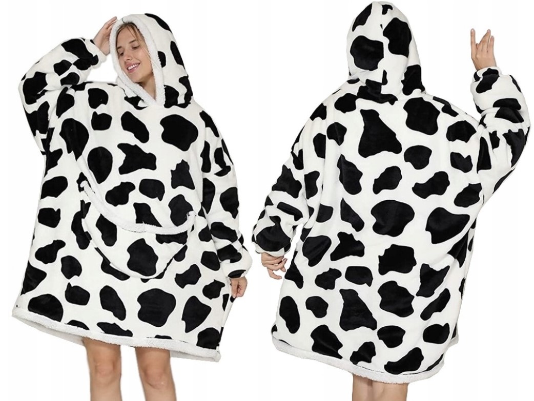 

Ciepła Bluza Koc Oversize Futrzak 2W1 Gruba XXL