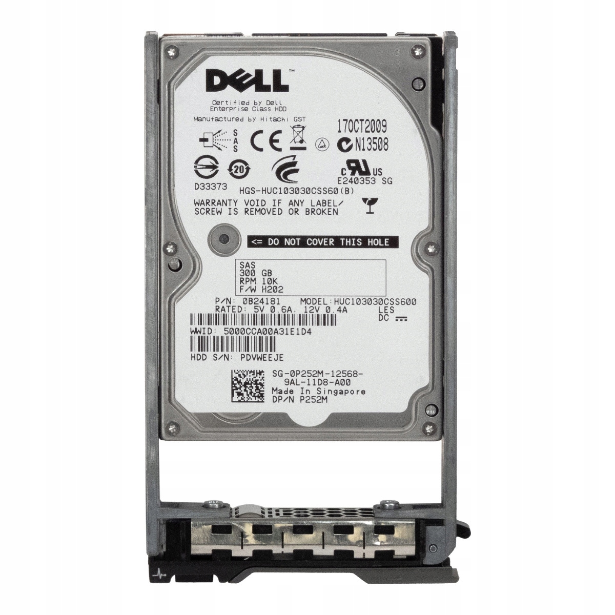 Dell 0P252 M 300GB 10K 64MB SAS-2 2.5'' HUC103030CSS600