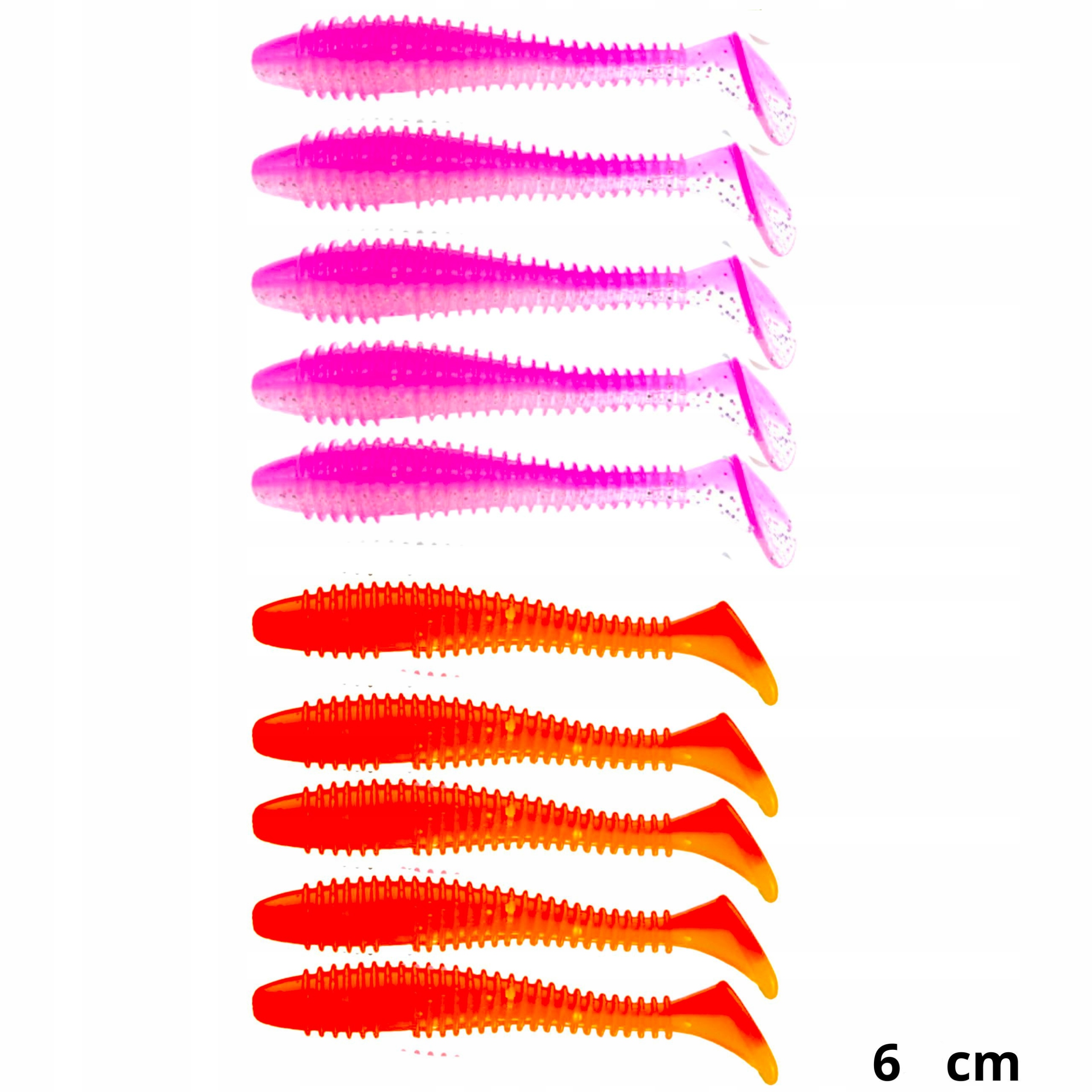Gumy Na Szczupaka Okonia zestaw Przynęt na spinning przynęty gumowe 61szt Długość 6 cm