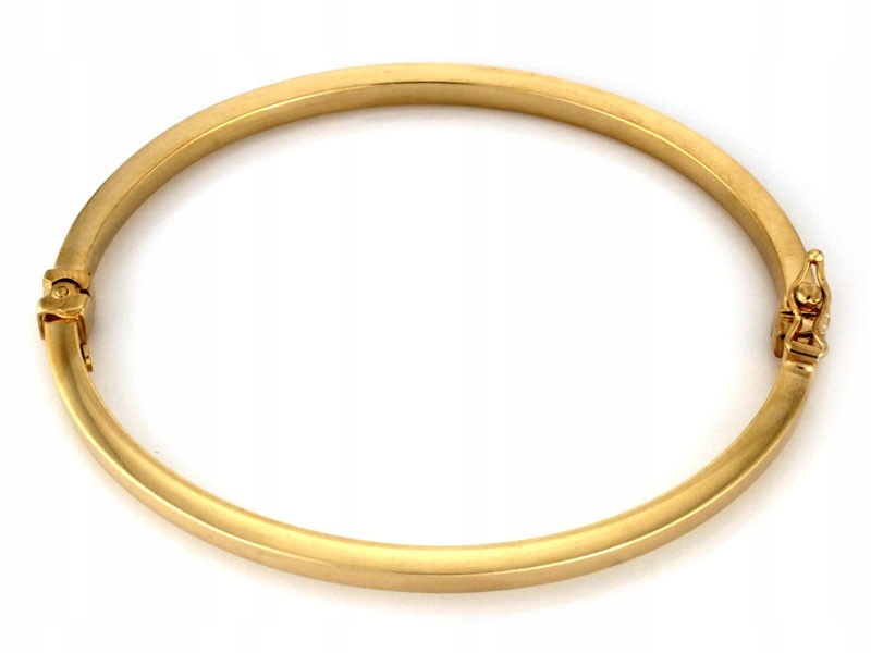 Náramek bangle pozlacený stříbro 925 pro ženy 6.07g velikost 18 módní