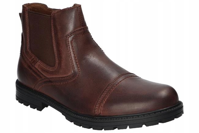 American Club CY131 Zateplené Kotníkové Boty Kožené Zimní Boty Pro Muže, Velikost 41