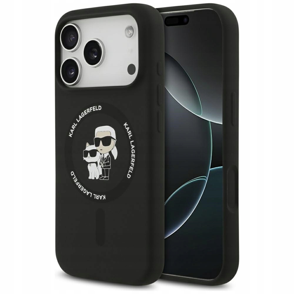 Etui Karl Lagerfeld Silicone Karl&Choupette do iPhone 17 Pro Max czarny